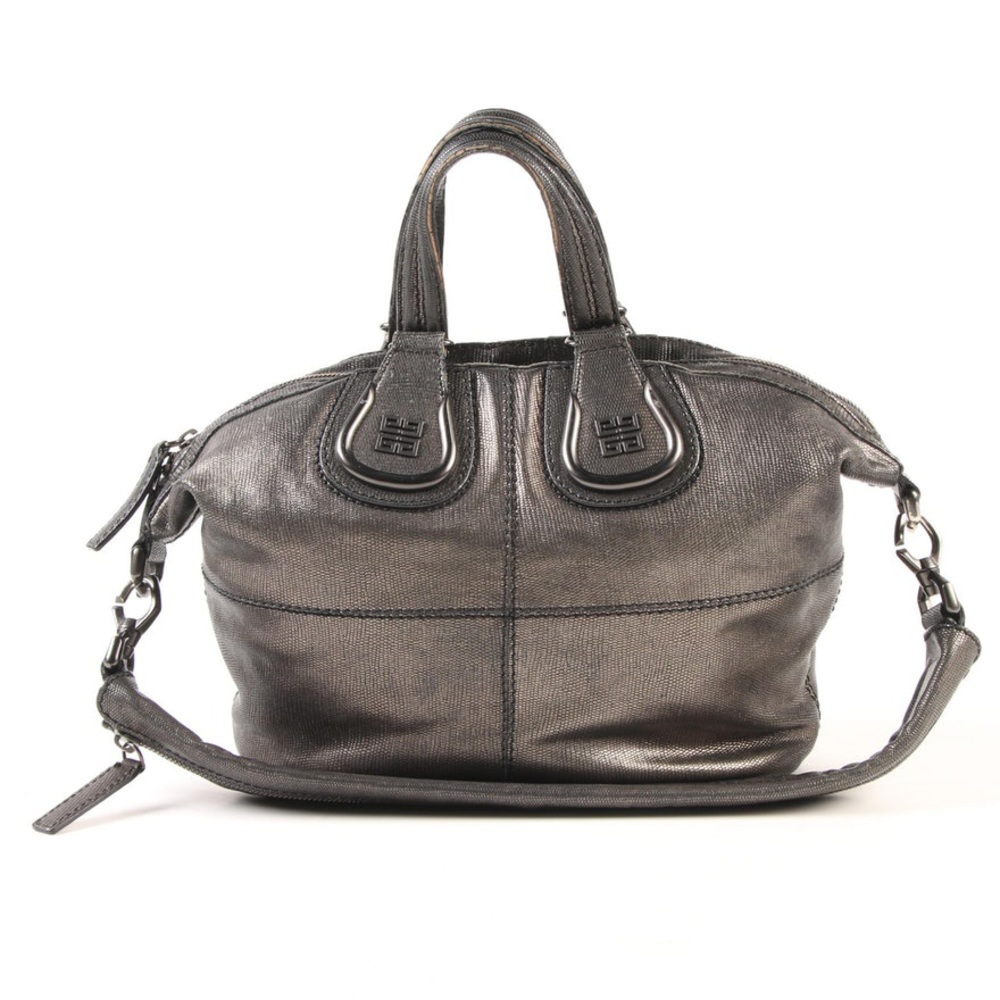 Givenchy satchel in metallic gun metal